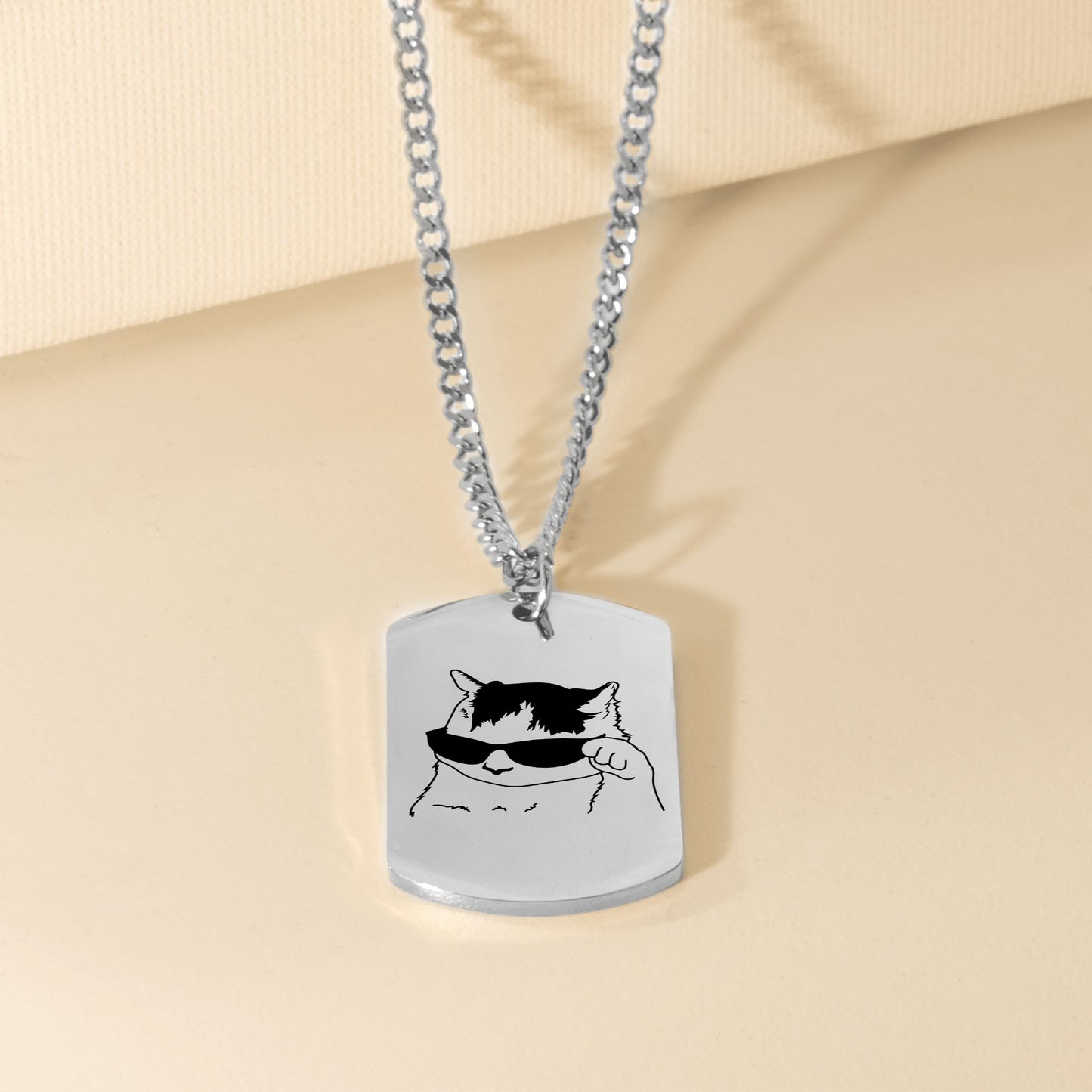 Cat meme Necklace